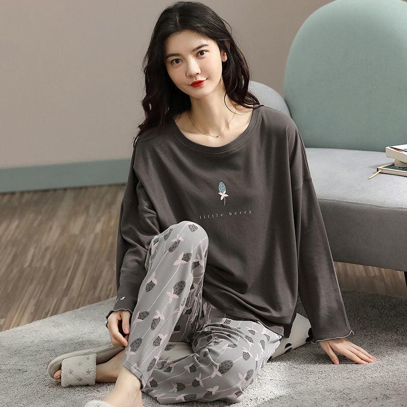 Pajamas Set Women Cute Cartoon Print Sleepwear 2 Piece Lounge Sets - Amazitshop