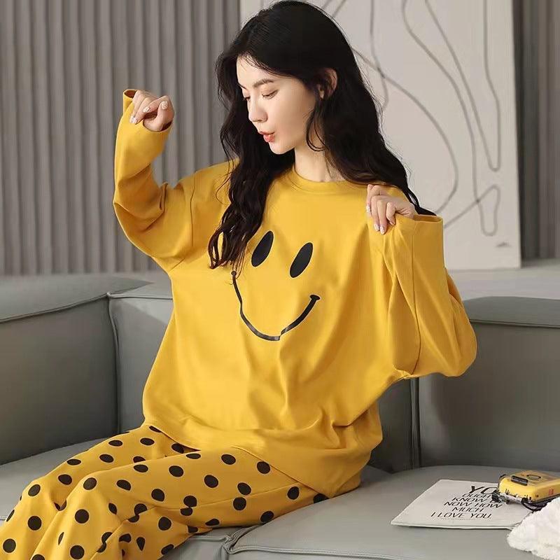 Pajamas Set Women Cute Cartoon Print Sleepwear 2 Piece Lounge Sets - Amazitshop