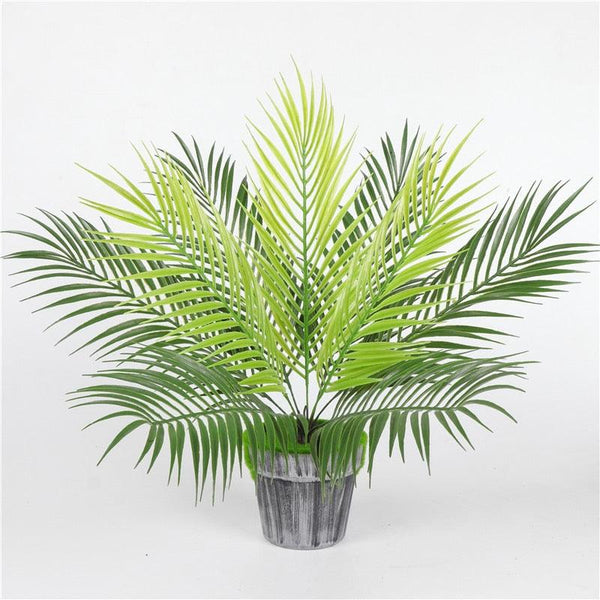 Palm tree leaf plant simulation plastic green plant - Amazitshop