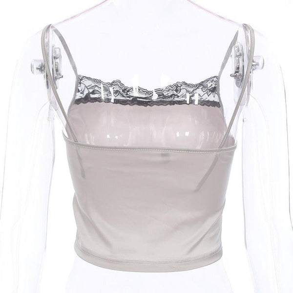 PARTY WIFE LACE CAMIS TOP - Amazitshop