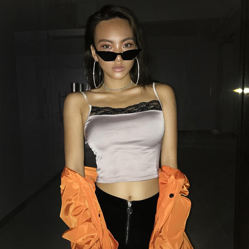 PARTY WIFE LACE CAMIS TOP - Amazitshop