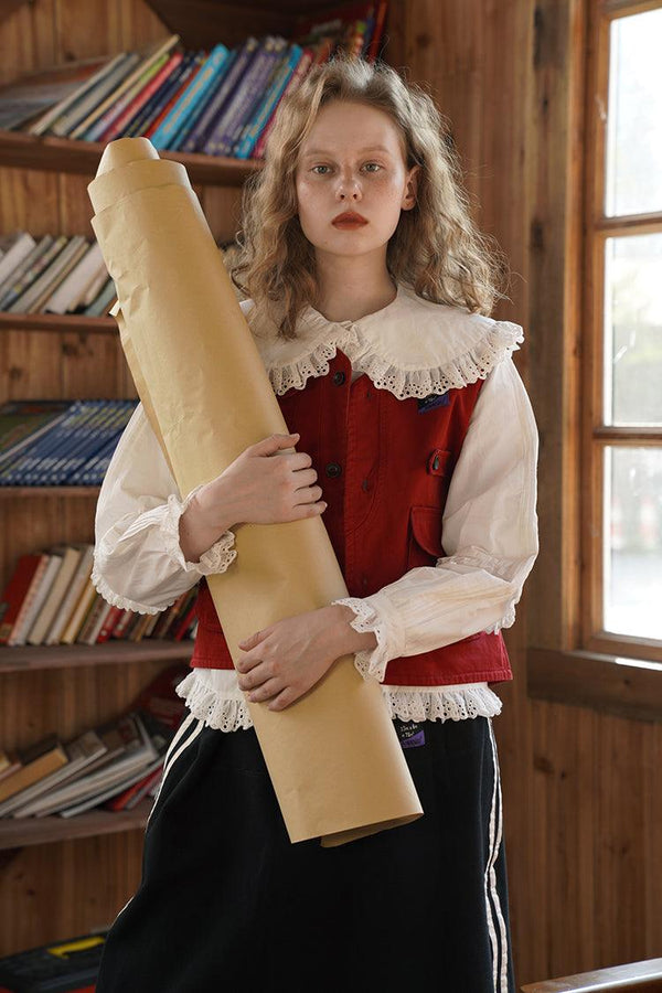 Patchwork white shirt - Amazitshop