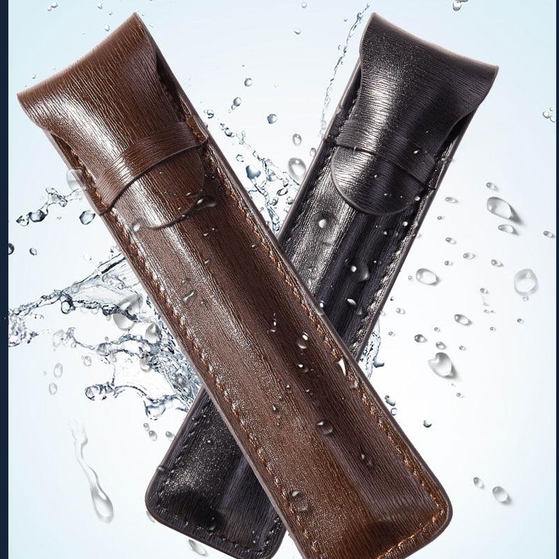 Pen Bags Separated By Single Storage Bags - Sided Leather Of Pure - Color Stationery Case - Amazitshop