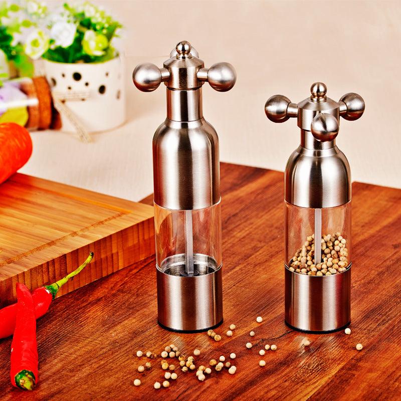 Pepper Mill Gadgets Pepper and Salt Grinder Grinding 4 Color Garlic Grinding Spice Grinder Kitchen Creative Tools BBQ Accessory - Amazitshop