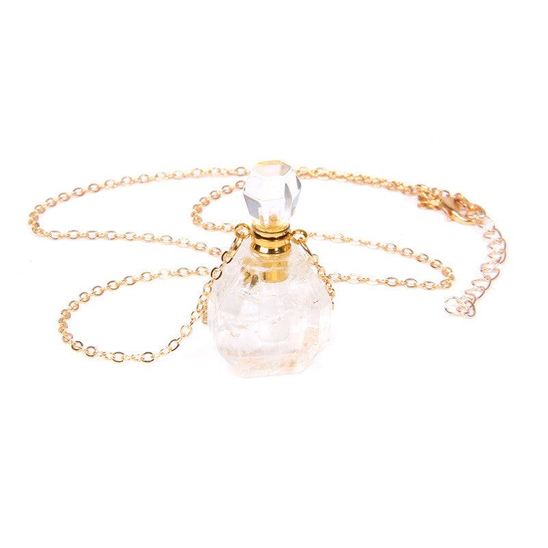 Perfume bottle crystal pendant necklace - Amazitshop