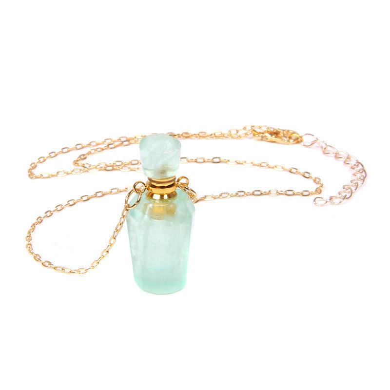 Perfume bottle crystal pendant necklace - Amazitshop
