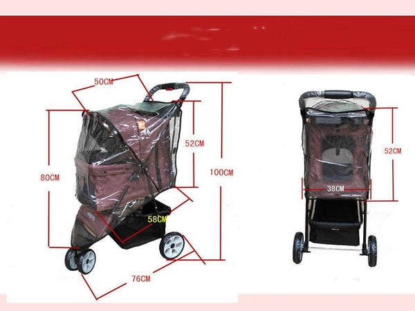Pet Cart Rain Cover Windproof - Amazitshop