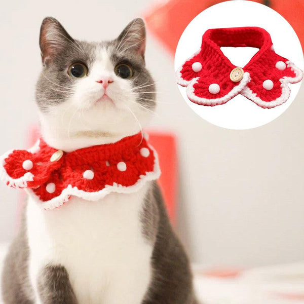 Pet Cats, Dogs, Rabbits, Knitted Collars, Christmas Ornaments, Saliva Towels - Amazitshop