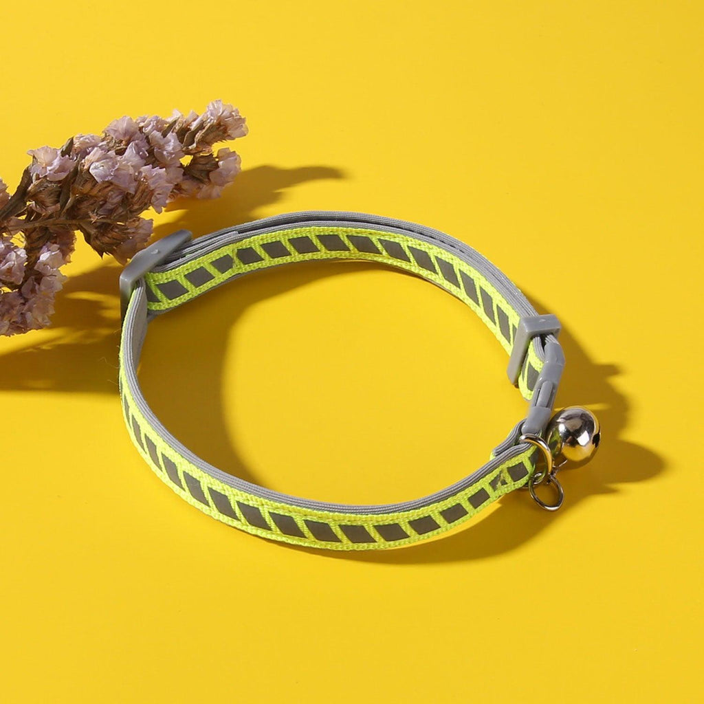 Pet Collars Reflective Plastic Buckle Outdoor Pet - Walking Cat Collars Dog Collars - Amazitshop