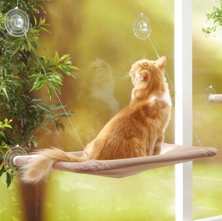 Pet Hanging Beds Cat Sunny Window Seat Mount Hammock Comfortable Cat Shelf Seat - Amazitshop