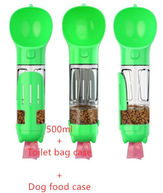 Pet Water Bottle Feeder Bowl Garbage Bag Storage Portable Pet Outdoor Travel 3 In 1 Dog Water Bottle - Amazitshop
