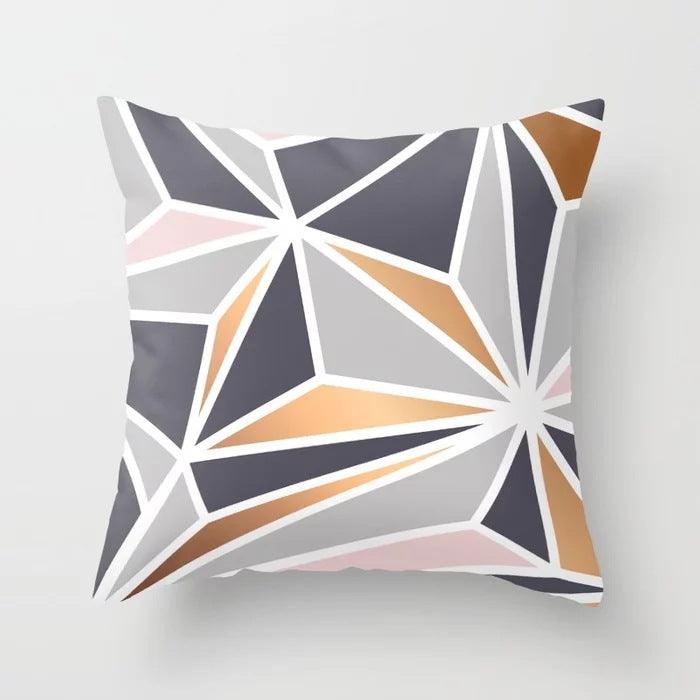 Pink Geometric Abstract Decorative Pillows Case - Amazitshop