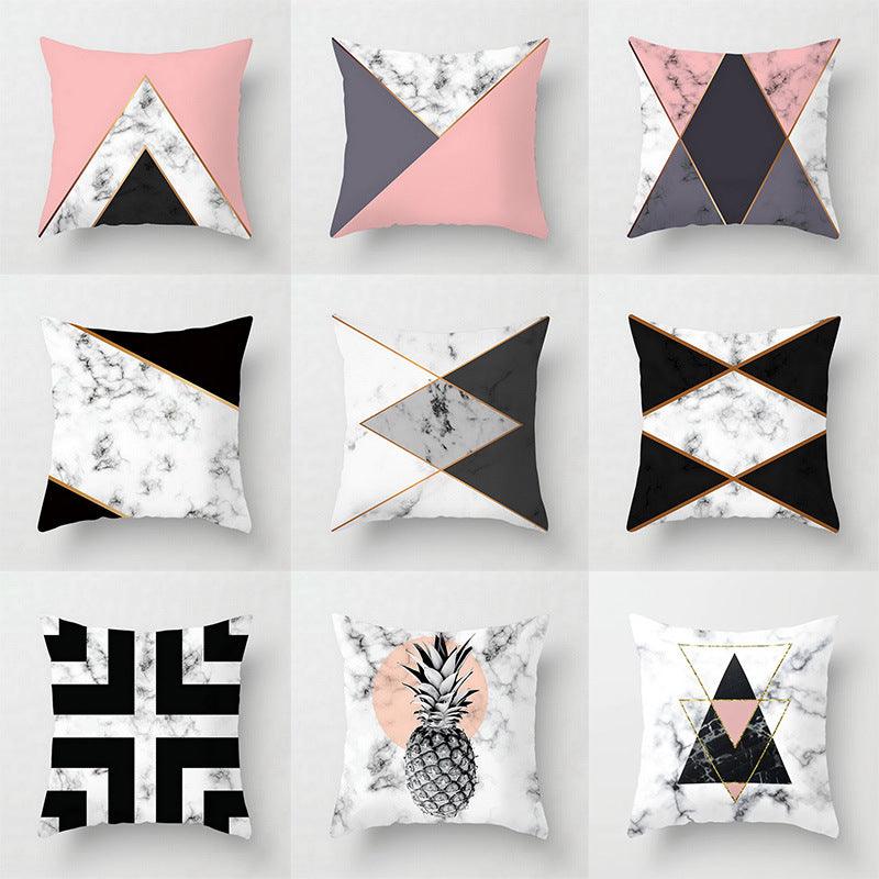 Pink Geometric Abstract Decorative Pillows Case - Amazitshop