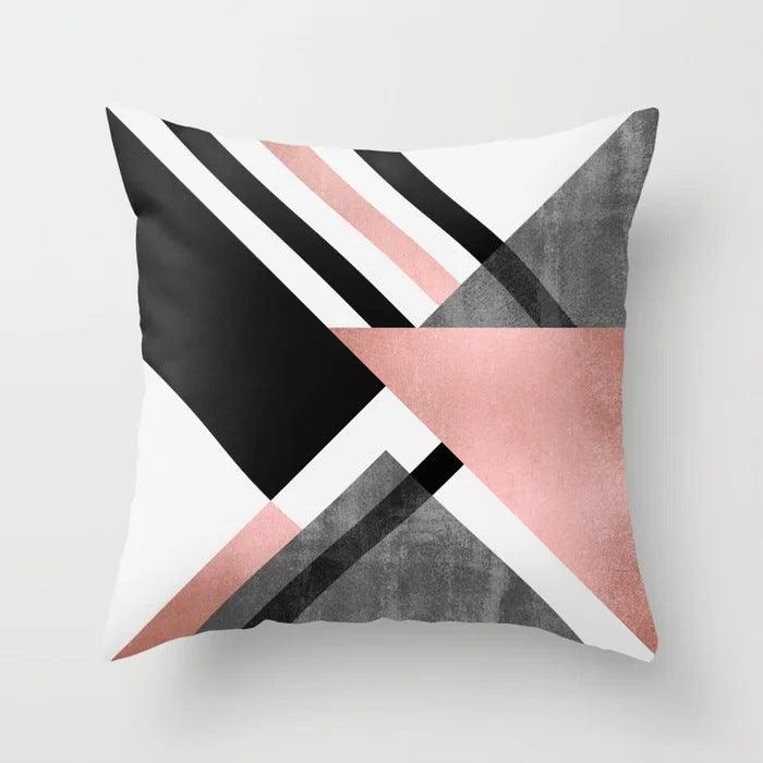 Pink Geometric Abstract Decorative Pillows Case - Amazitshop