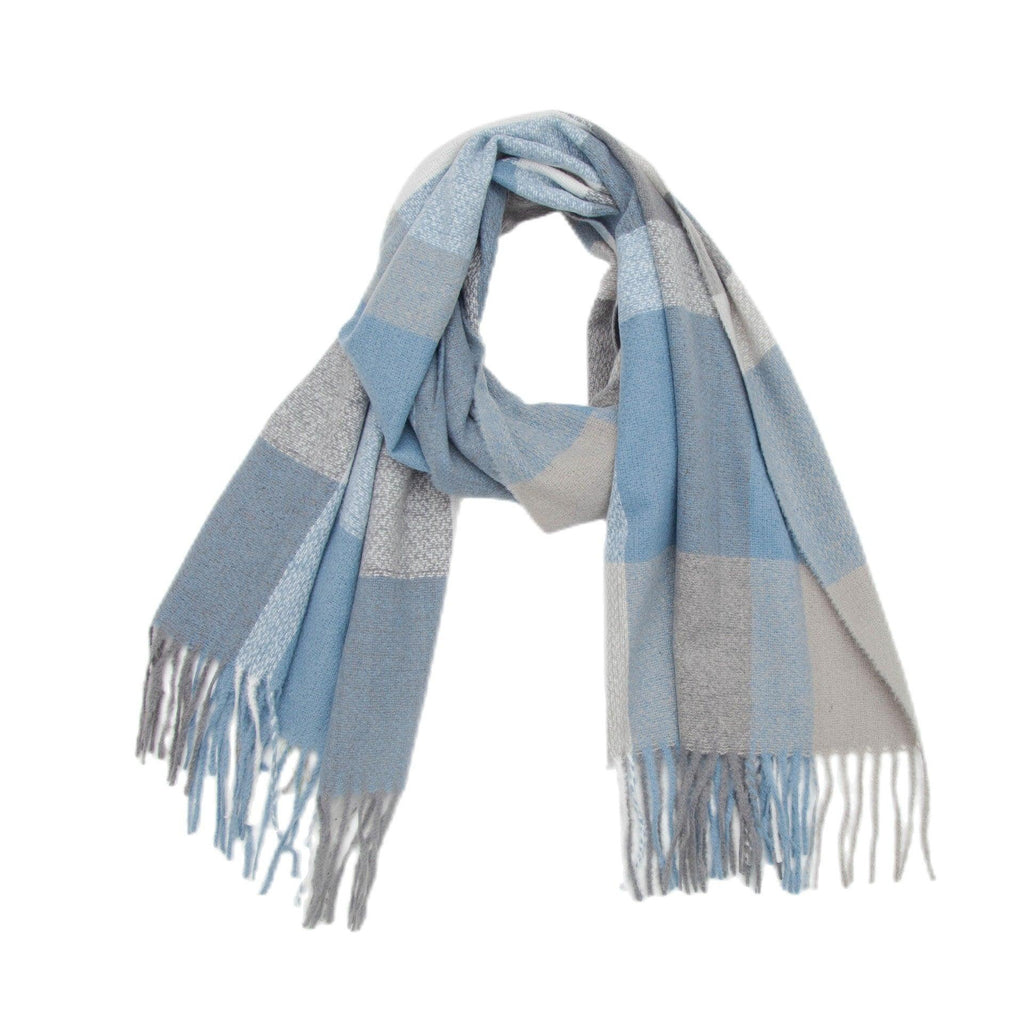 Plaid Scarf Thickened Fringe Bib Rainbow Scarf Shawl - Amazitshop