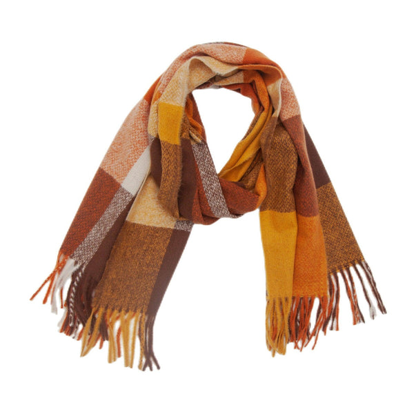 Plaid Scarf Thickened Fringe Bib Rainbow Scarf Shawl - Amazitshop