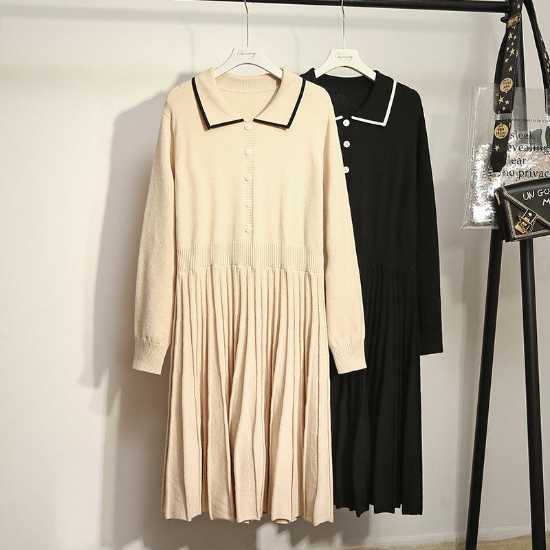 Plus fat long sweater dress - Amazitshop