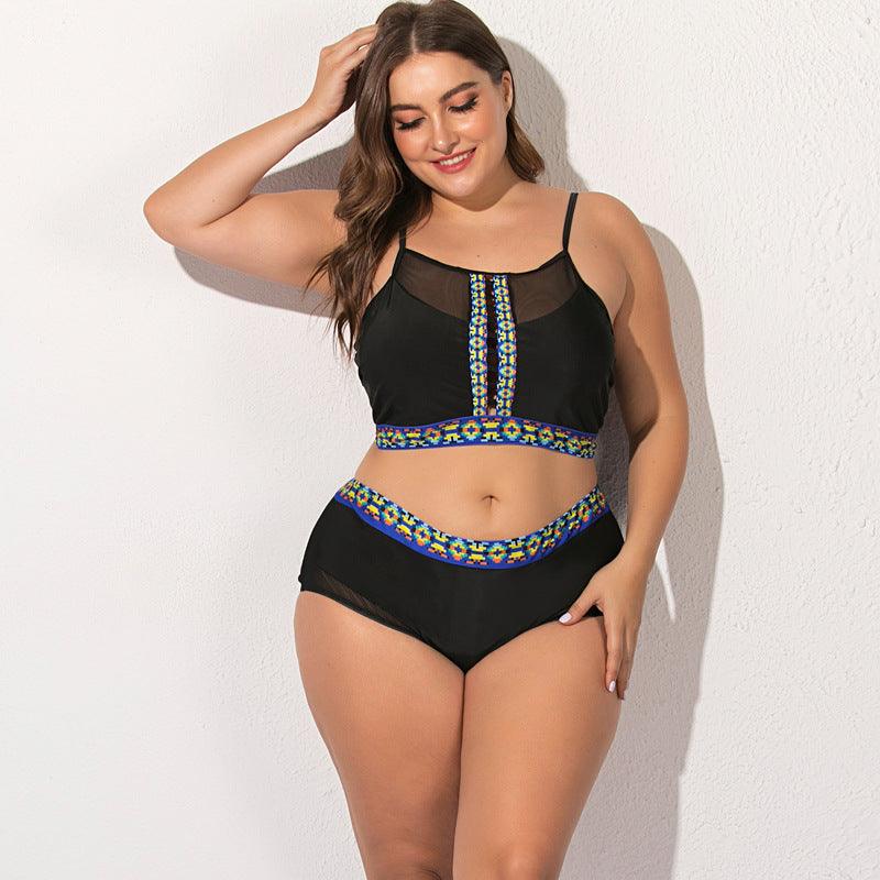 Plus fat plus size female swimsuit - Amazitshop