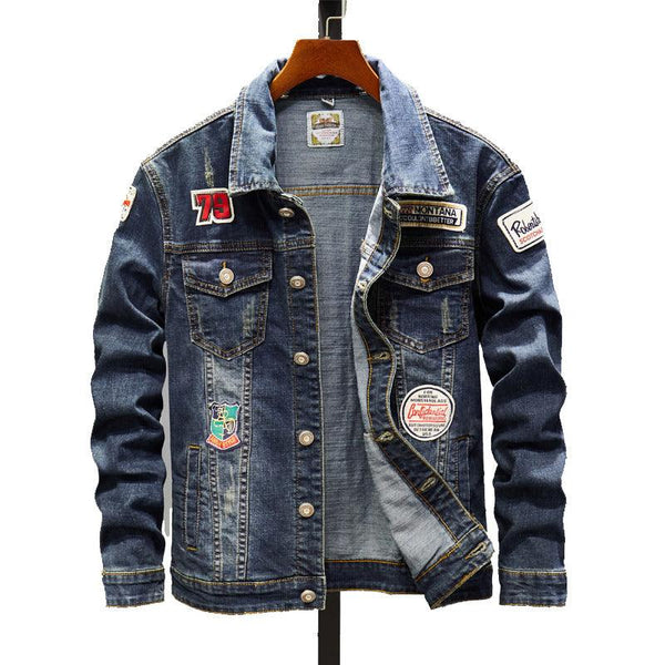 Plus Size Jacket Denim Coat Men's Clothing - Amazitshop