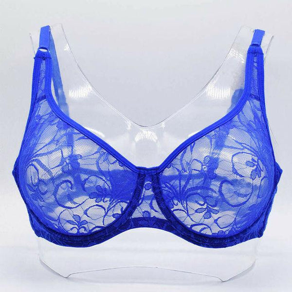 Plus Size Lace Bras For Women Underwired BH Hollow Out - Amazitshop