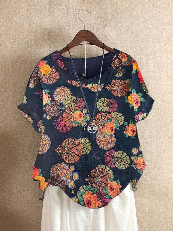 Plus size women's printed T-shirt - Amazitshop