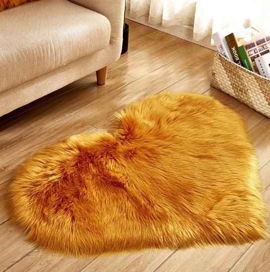 Plush Heart Shaped Carpet Non - Slip Mat Fluffy Rug Floor Mat Blanket Sofa Cushion Foot Pad Carpets For Living Room Home Decor - Amazitshop