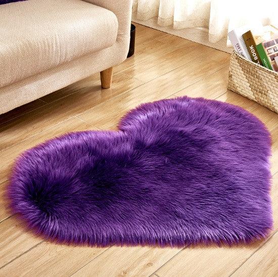 Plush Heart Shaped Carpet Non - Slip Mat Fluffy Rug Floor Mat Blanket Sofa Cushion Foot Pad Carpets For Living Room Home Decor - Amazitshop