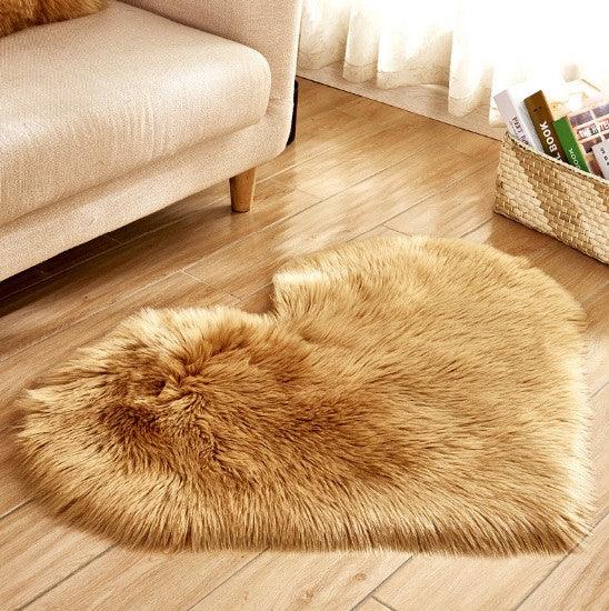 Plush Heart Shaped Carpet Non - Slip Mat Fluffy Rug Floor Mat Blanket Sofa Cushion Foot Pad Carpets For Living Room Home Decor - Amazitshop