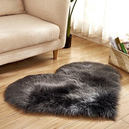 Plush Heart Shaped Carpet Non - Slip Mat Fluffy Rug Floor Mat Blanket Sofa Cushion Foot Pad Carpets For Living Room Home Decor - Amazitshop