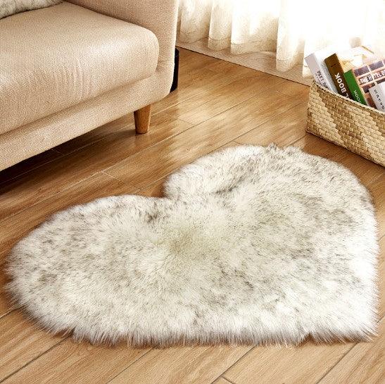 Plush Heart Shaped Carpet Non - Slip Mat Fluffy Rug Floor Mat Blanket Sofa Cushion Foot Pad Carpets For Living Room Home Decor - Amazitshop