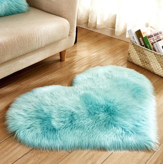 Plush Heart Shaped Carpet Non - Slip Mat Fluffy Rug Floor Mat Blanket Sofa Cushion Foot Pad Carpets For Living Room Home Decor - Amazitshop