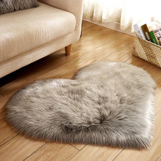 Plush Heart Shaped Carpet Non - Slip Mat Fluffy Rug Floor Mat Blanket Sofa Cushion Foot Pad Carpets For Living Room Home Decor - Amazitshop