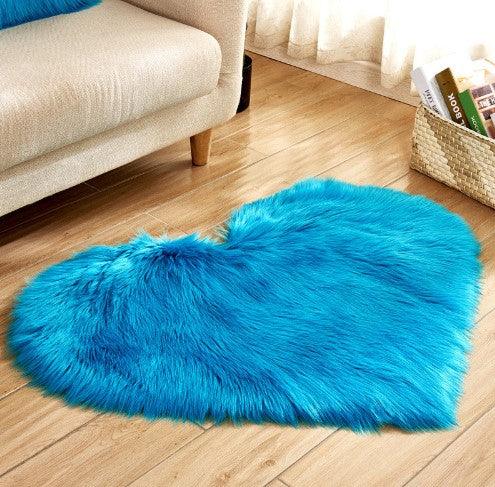 Plush Heart Shaped Carpet Non - Slip Mat Fluffy Rug Floor Mat Blanket Sofa Cushion Foot Pad Carpets For Living Room Home Decor - Amazitshop