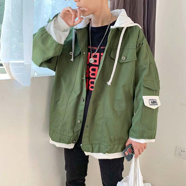 PMen's Jacket Spring And Autumn New Trendy Handsome Tops - Amazitshop
