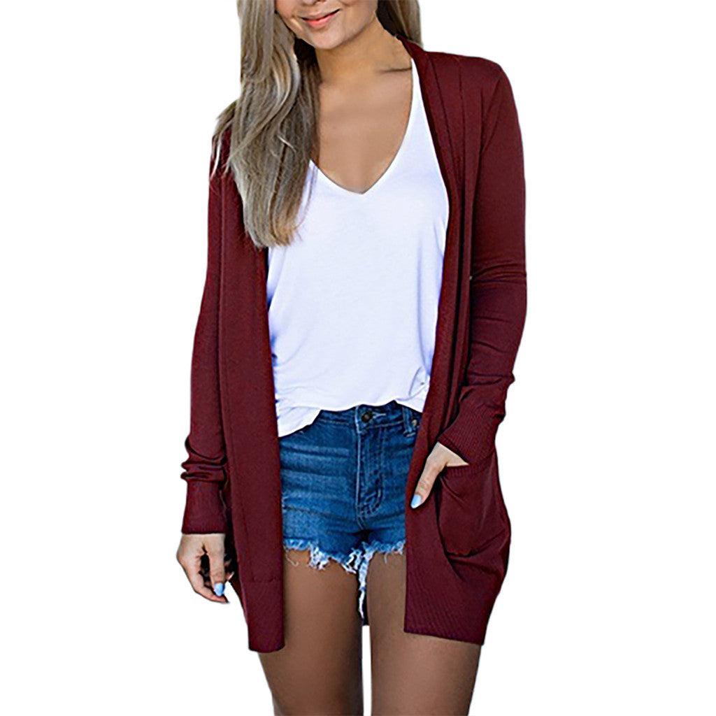 Pockets Meet Cardigan Jackets - Amazitshop