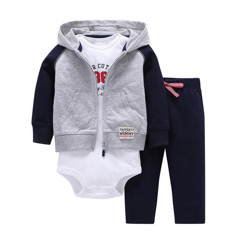 Polar Fleece Hooded Zip Romper Set - Amazitshop
