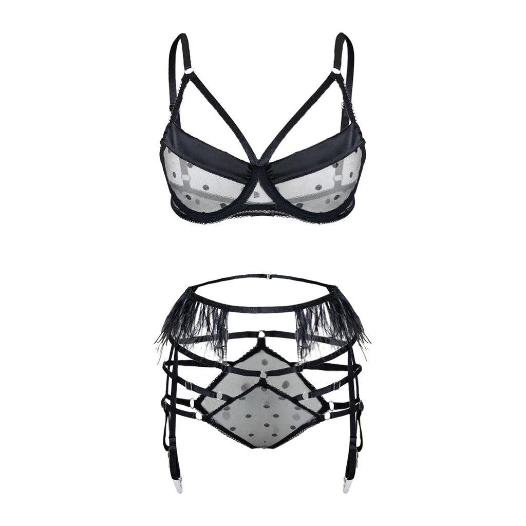 Polka dot mesh sexy lingerie - Amazitshop