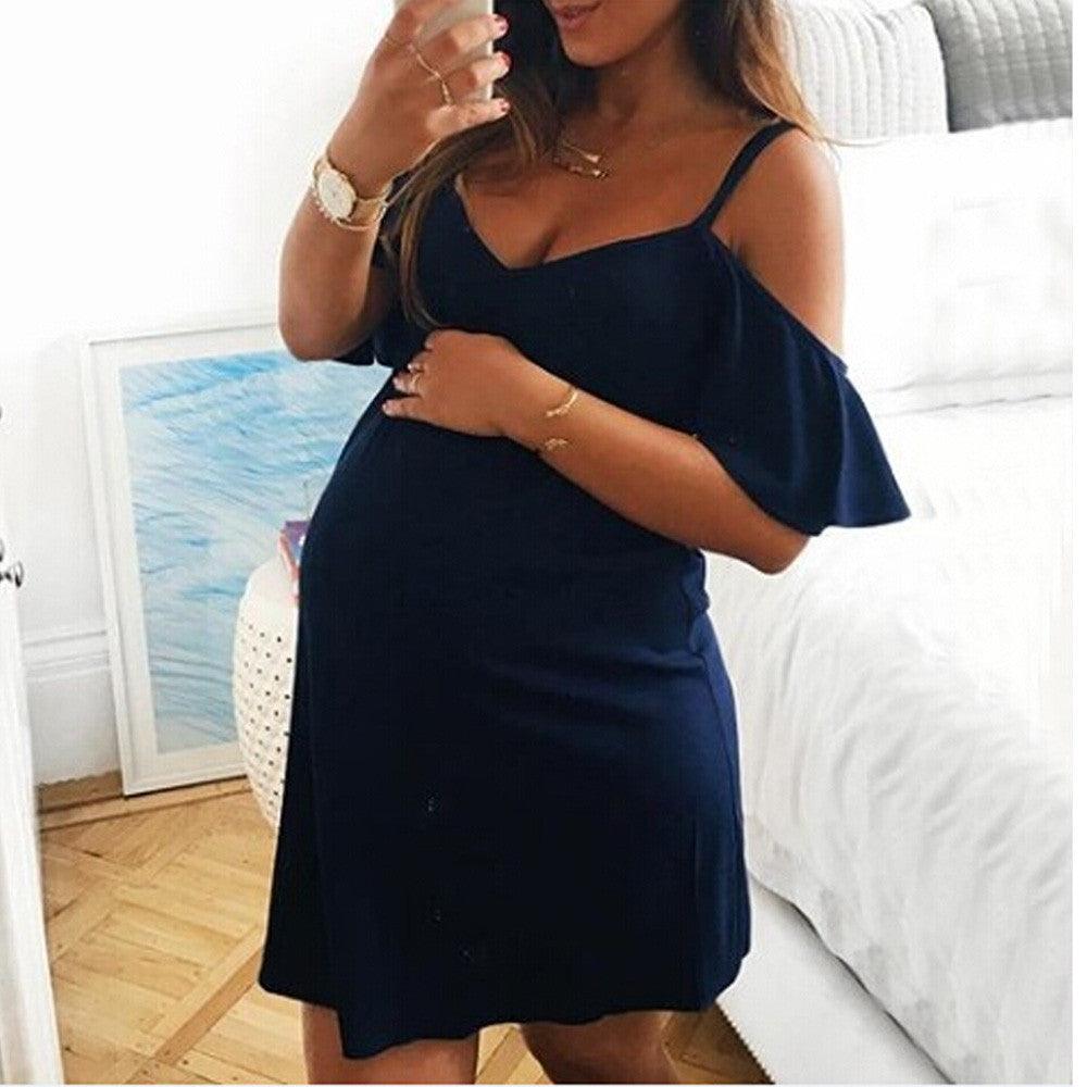 Pregnancy - Dress Maternity - Solid Dresses - Amazitshop