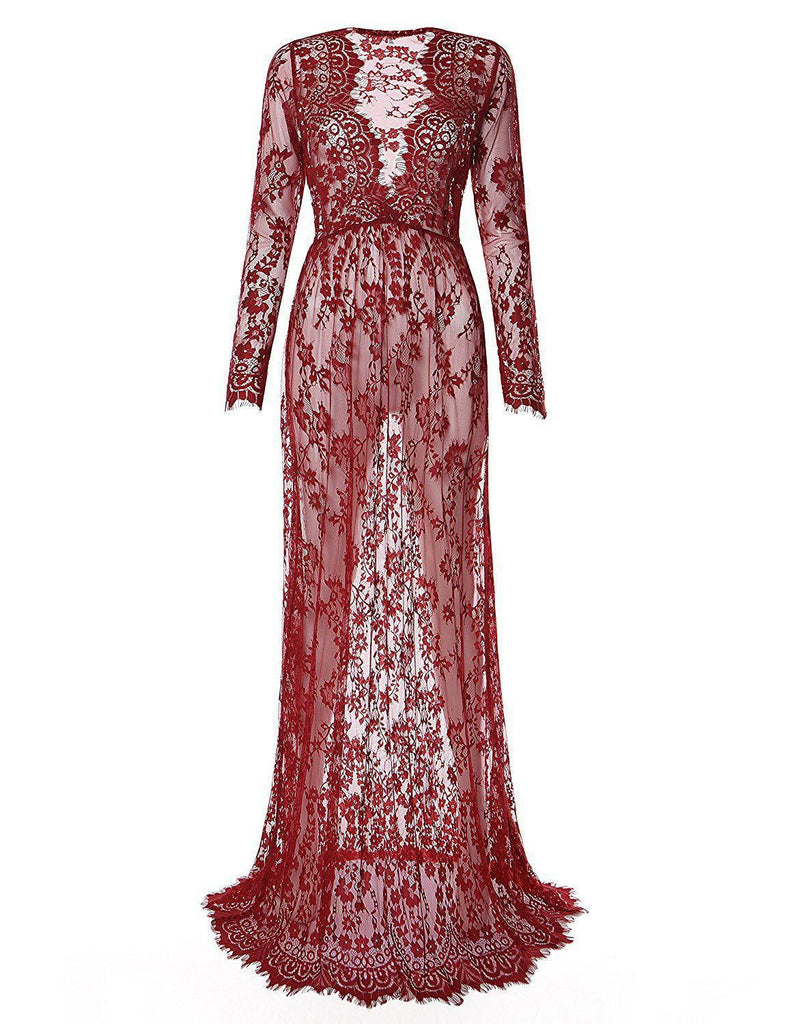 Pregnant Dress Pajamas Lace Maternity Dress Women - Amazitshop