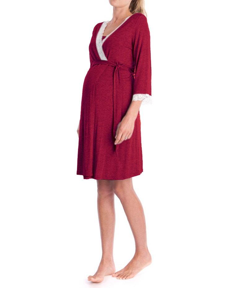 Pregnant Women Nightdress Maternity Sleepwear - Amazitshop