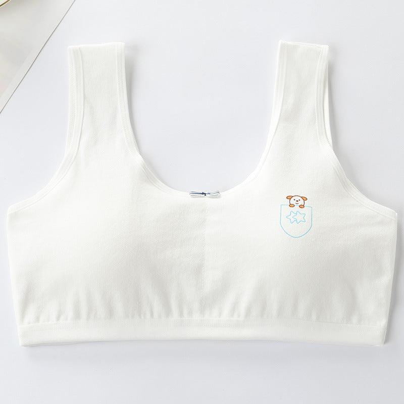 Primary Student Vest Female Junior High Girl High School Underwear Pure Cotton Bra - Amazitshop