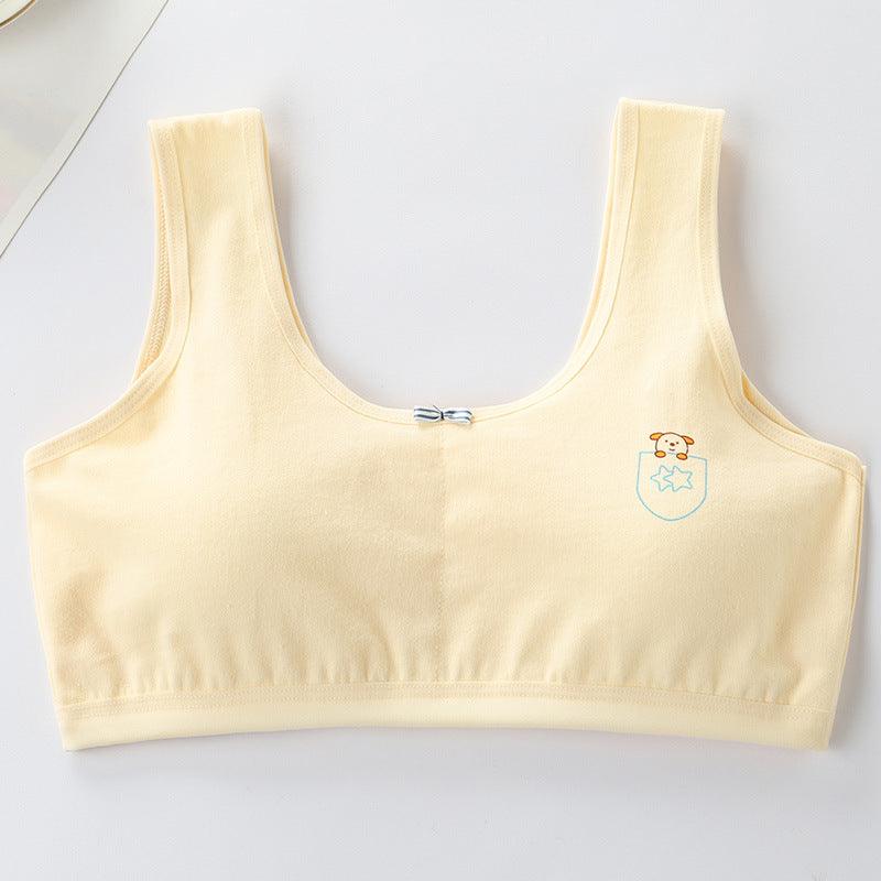 Primary Student Vest Female Junior High Girl High School Underwear Pure Cotton Bra - Amazitshop