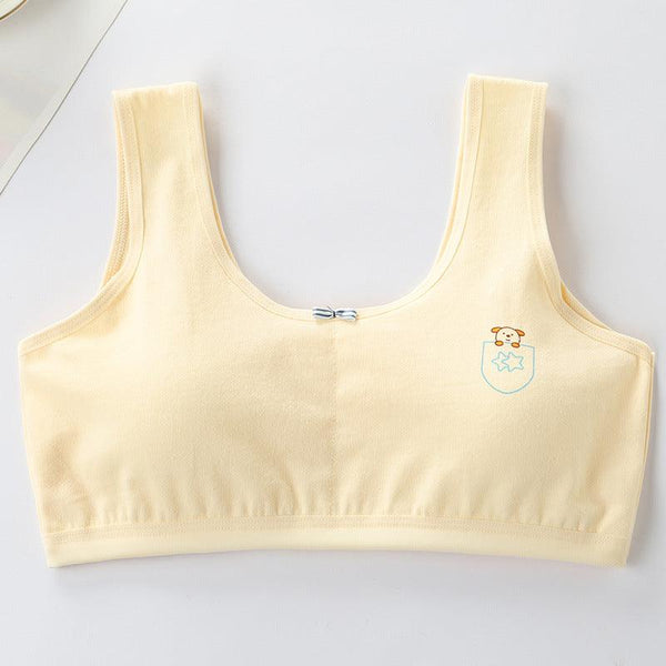 Primary Student Vest Female Junior High Girl High School Underwear Pure Cotton Bra - Amazitshop