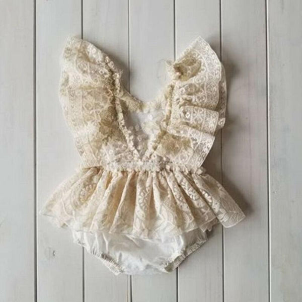 Princess Girl Tutu Romper Dress Newborn Baby Girl Flower La - Amazitshop