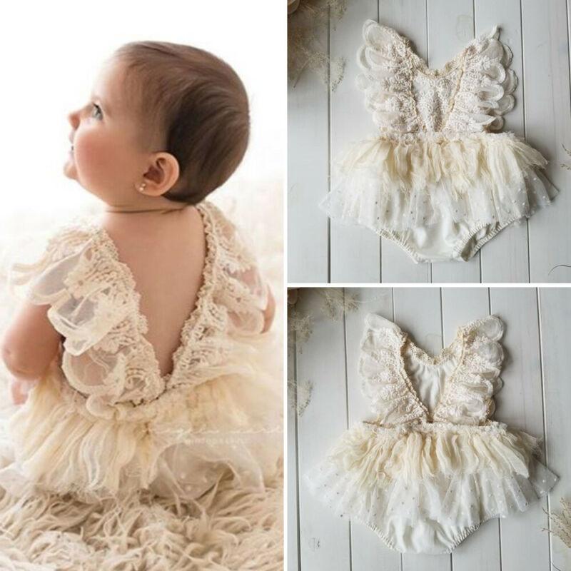 Princess Girl Tutu Romper Dress Newborn Baby Girl Flower La - Amazitshop