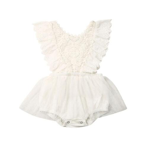 Princess Girl Tutu Romper Dress Newborn Baby Girl Flower La - Amazitshop
