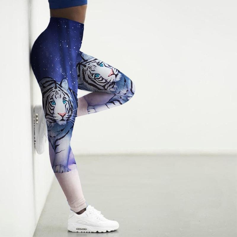 Printed Animal Bodysuit Yoga Pants Gym Wear - Amazitshop