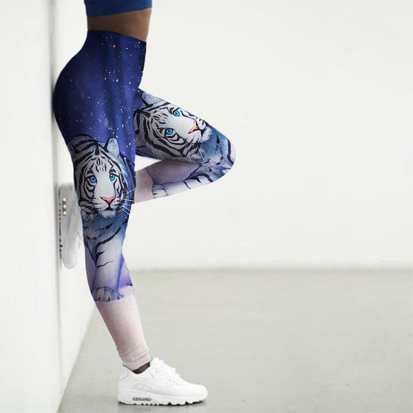 Printed Animal Bodysuit Yoga Pants Gym Wear - Amazitshop