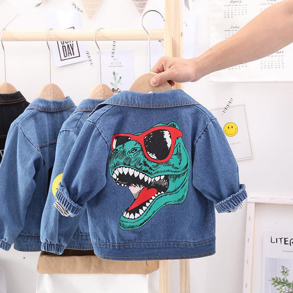Printed Denim Jacket Boys And Girls Denim Jacket - Amazitshop