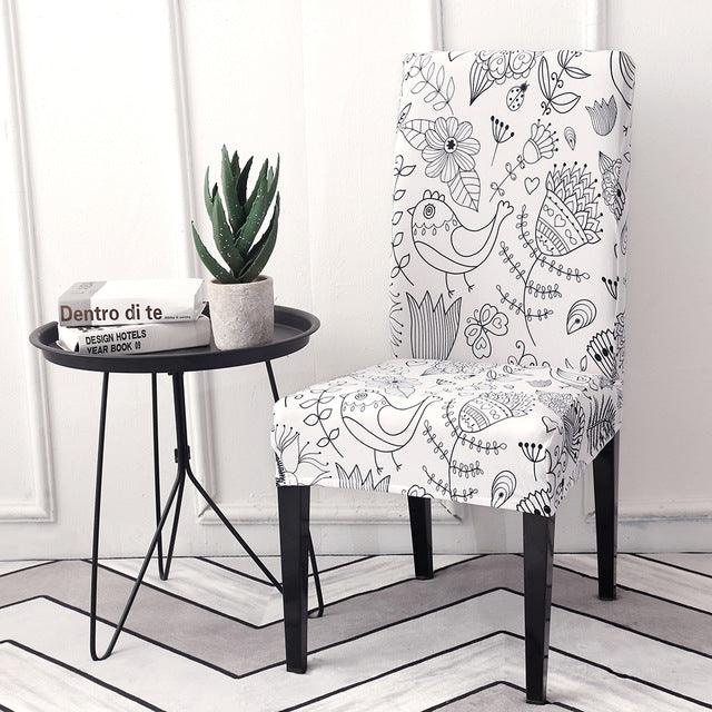 Printed dining chair cover - Amazitshop